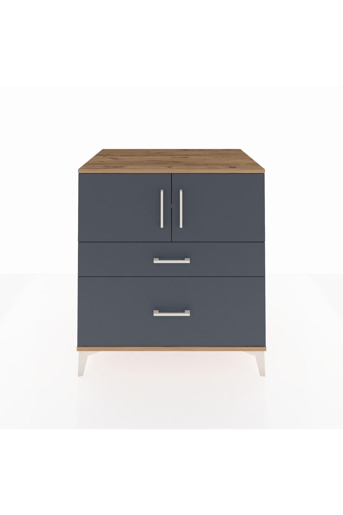 Kronos Şifonyer 2 Raflı 2 Çekmeceli 2 Kapaklı 88x59x96 - S70M053V8C