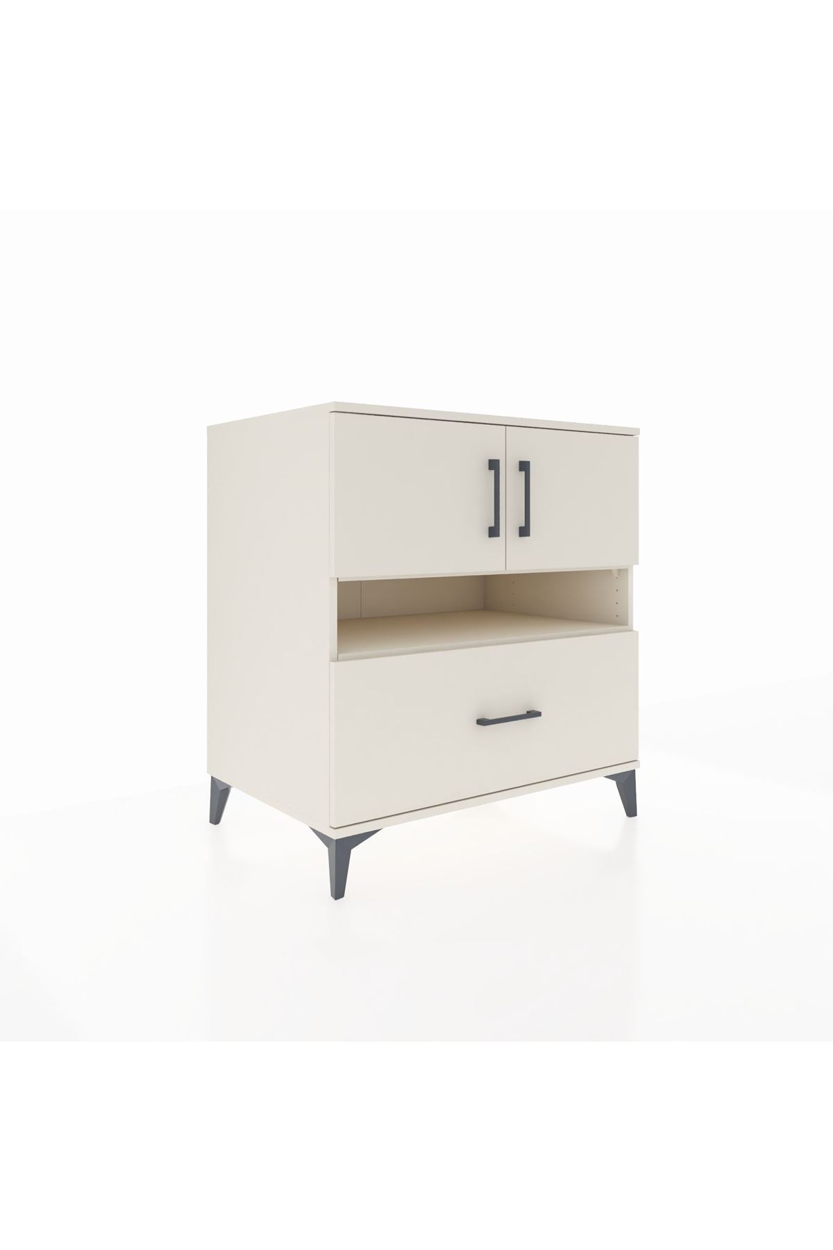 Kronos Şifonyer 3 Raflı Tek Çekmeceli 2 Kapaklı 88x59x96 - S70M054V1C