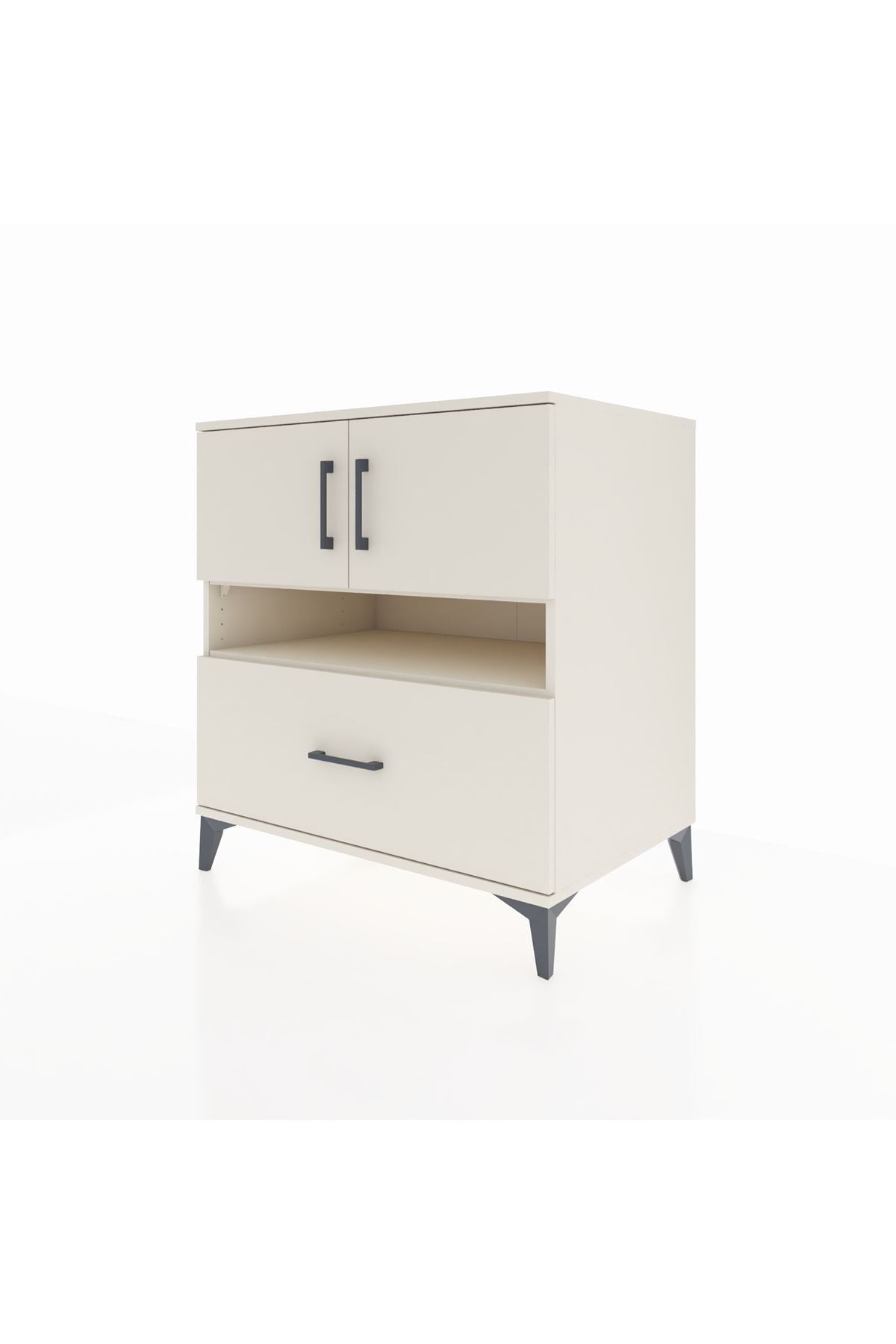 Kronos Şifonyer 3 Raflı Tek Çekmeceli 2 Kapaklı 88x59x96 - S70M054V1C