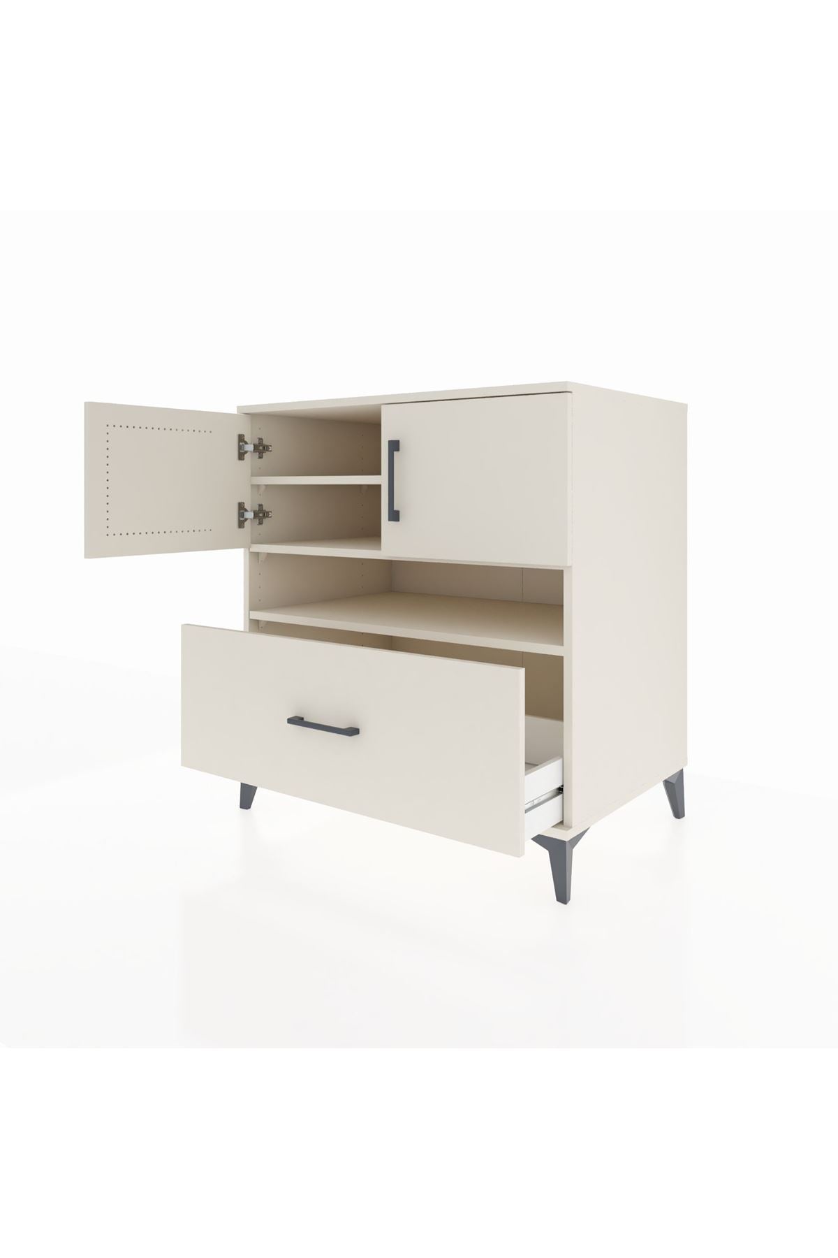 Kronos Şifonyer 3 Raflı Tek Çekmeceli 2 Kapaklı 88x59x96 - S70M054V1C