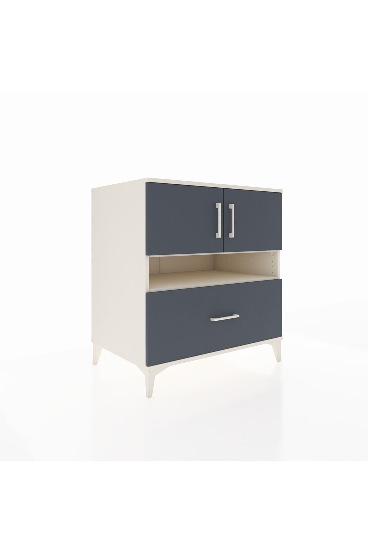 Kronos Şifonyer 3 Raflı Tek Çekmeceli 2 Kapaklı 88x59x96 - S70M054V2C