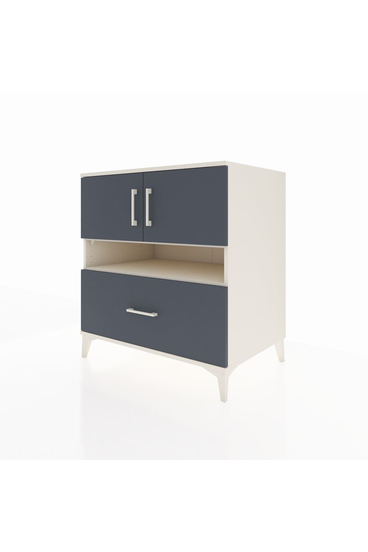 Kronos Şifonyer 3 Raflı Tek Çekmeceli 2 Kapaklı 88x59x96 - S70M054V2C