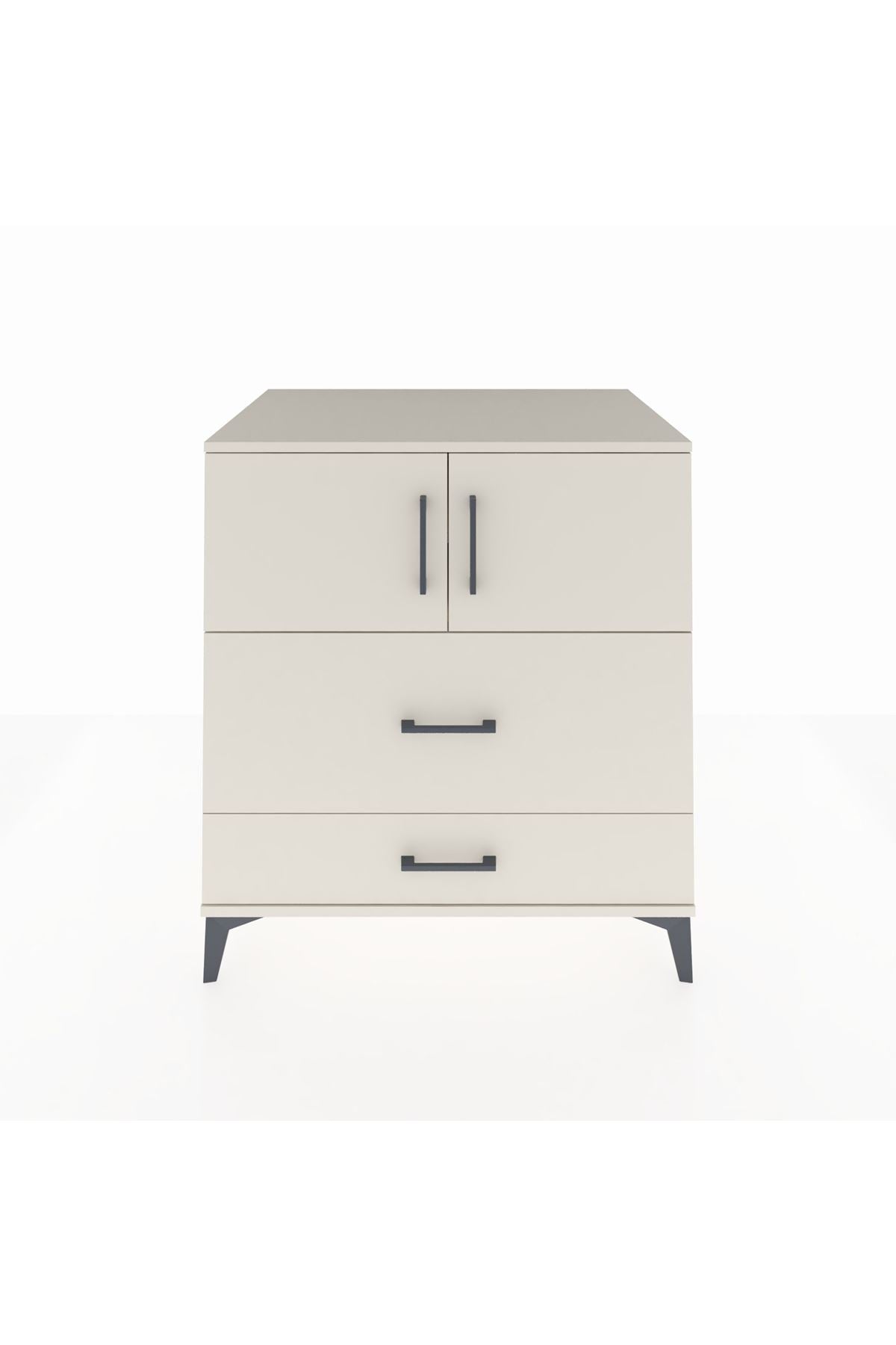 Kronos Şifonyer 2 Raflı 2 Çekmeceli 2 Kapaklı 88x59x96 - S70M055V1C