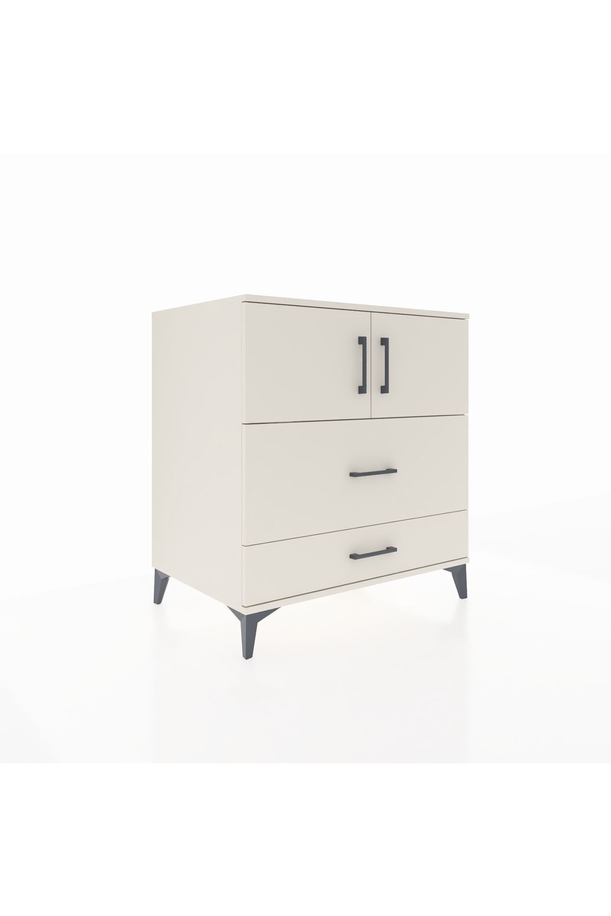 Kronos Şifonyer 2 Raflı 2 Çekmeceli 2 Kapaklı 88x59x96 - S70M055V1C