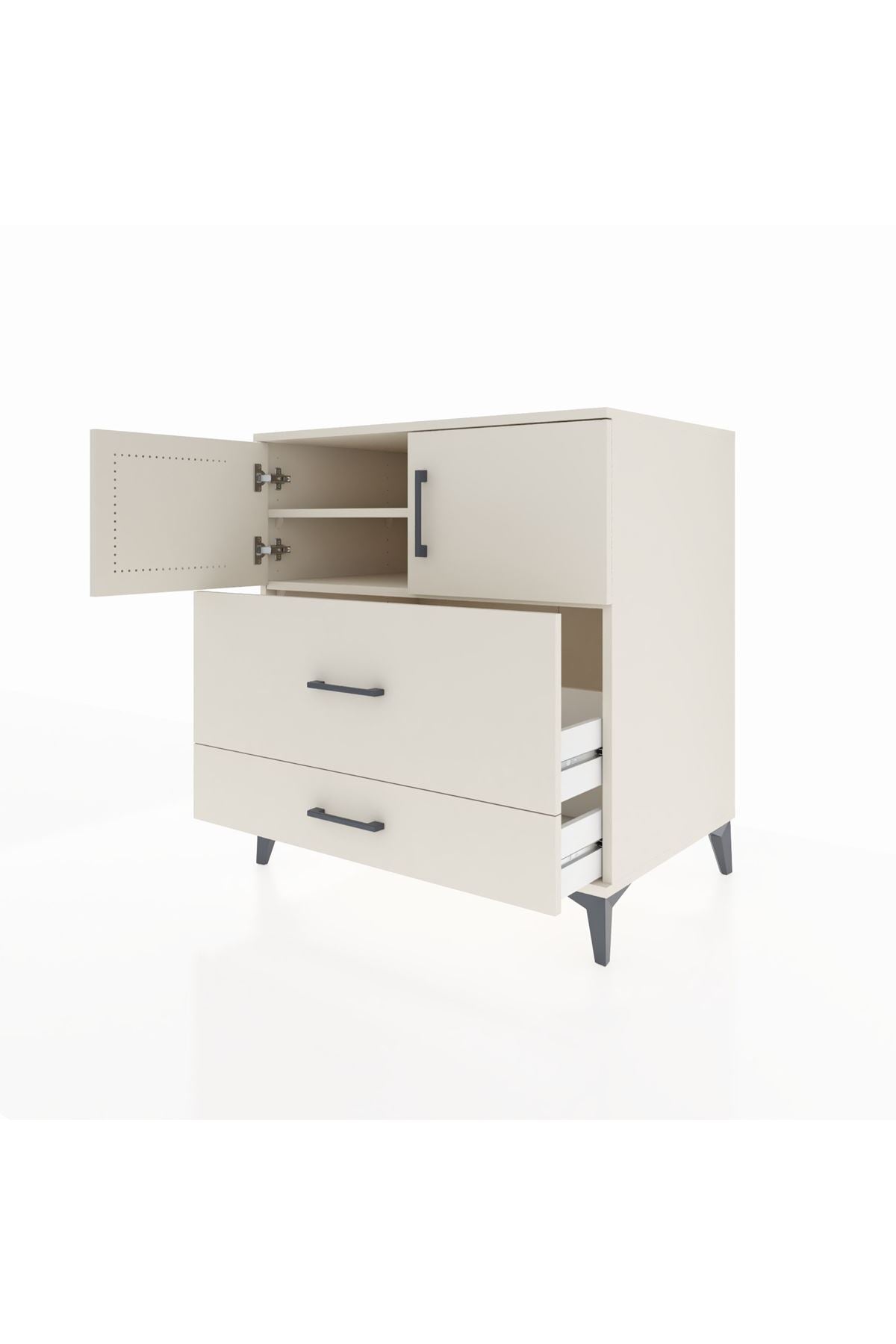 Kronos Şifonyer 2 Raflı 2 Çekmeceli 2 Kapaklı 88x59x96 - S70M055V1C