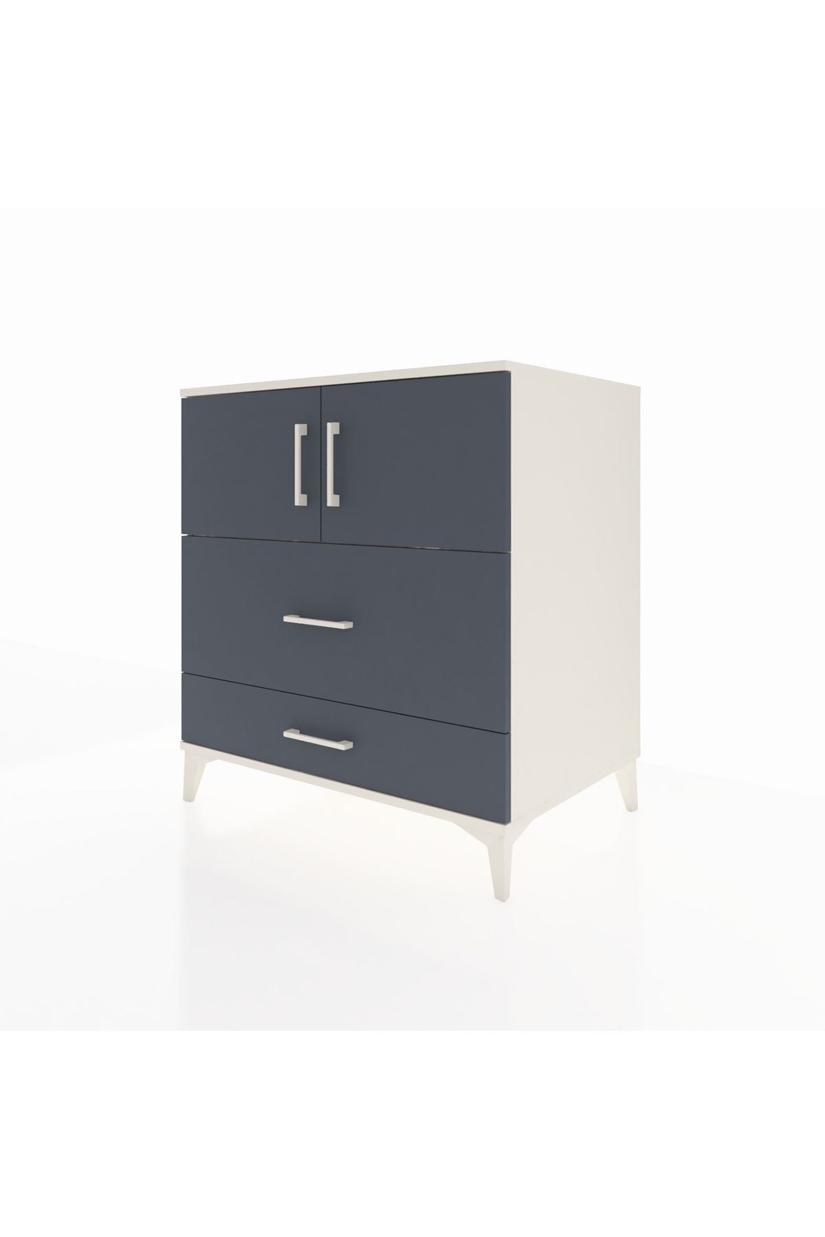 Kronos Şifonyer 2 Raflı 2 Çekmeceli 2 Kapaklı 88x59x96 - S70M055V2C