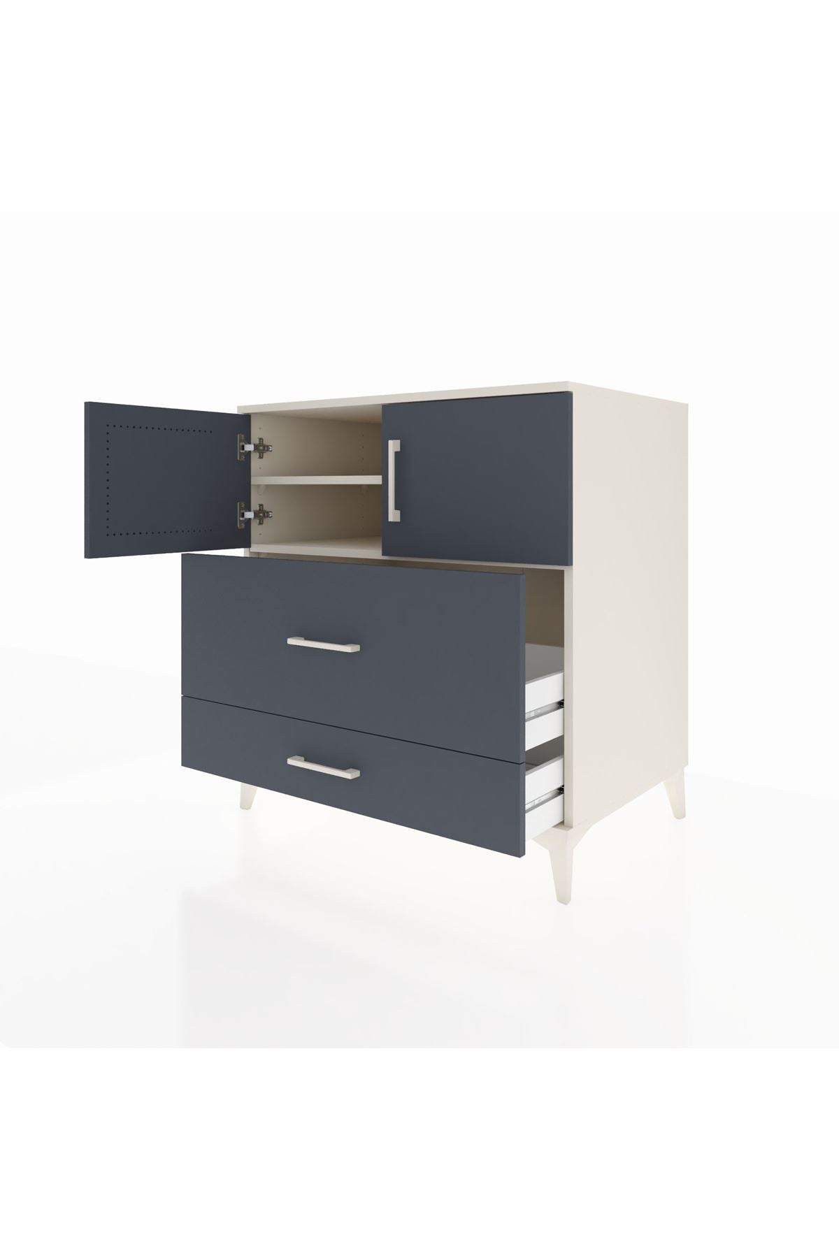 Kronos Şifonyer 2 Raflı 2 Çekmeceli 2 Kapaklı 88x59x96 - S70M055V2C