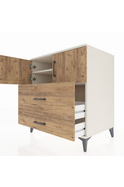 Kronos Şifonyer 2 Raflı 2 Çekmeceli 2 Kapaklı 88x59x96 - S70M055V3C