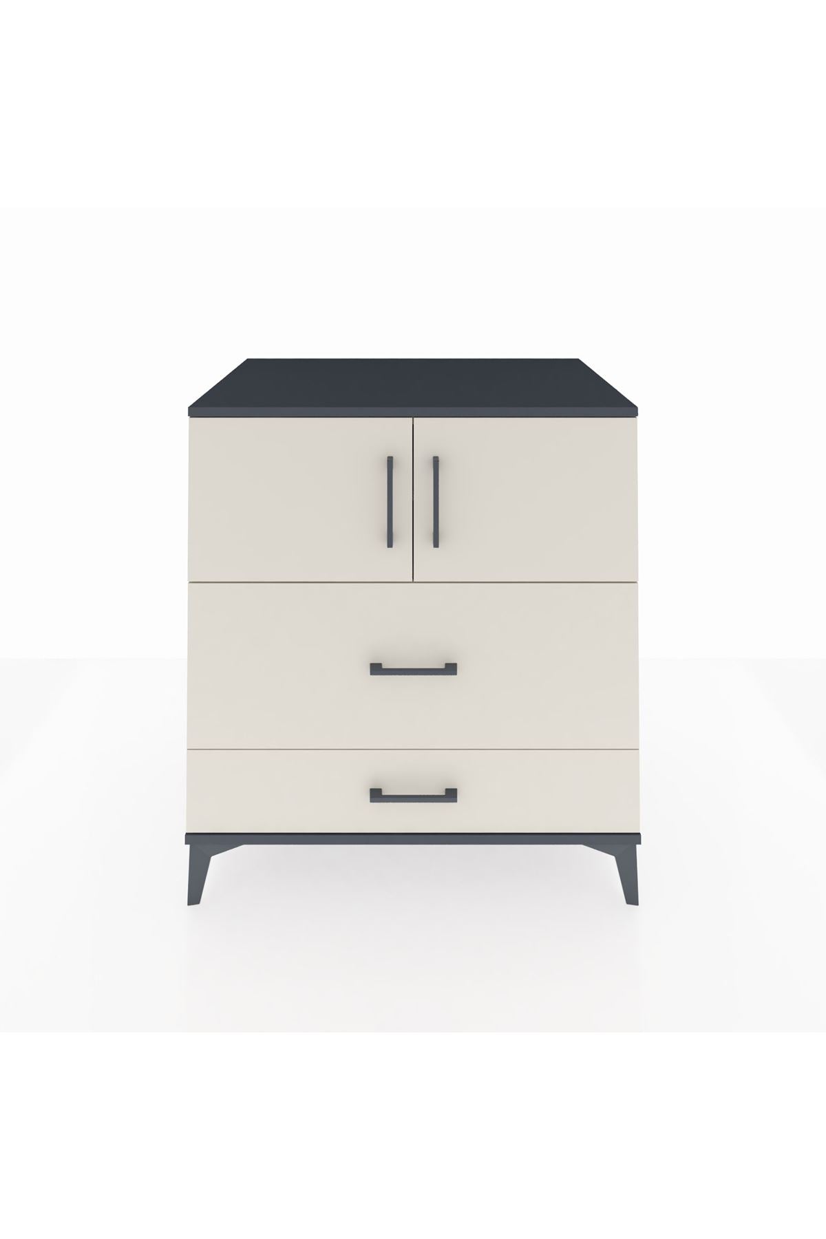 Kronos Şifonyer 2 Raflı 2 Çekmeceli 2 Kapaklı 88x59x96 - S70M055V4C