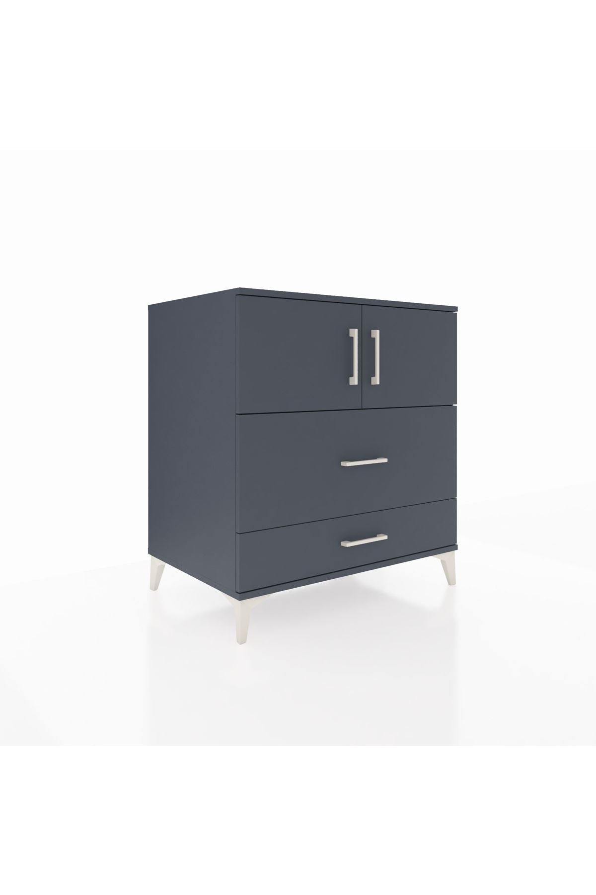 Kronos Şifonyer 2 Raflı 2 Çekmeceli 2 Kapaklı 88x59x96 - S70M055V5C