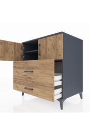 Kronos Şifonyer 2 Raflı 2 Çekmeceli 2 Kapaklı 88x59x96 - S70M055V6C