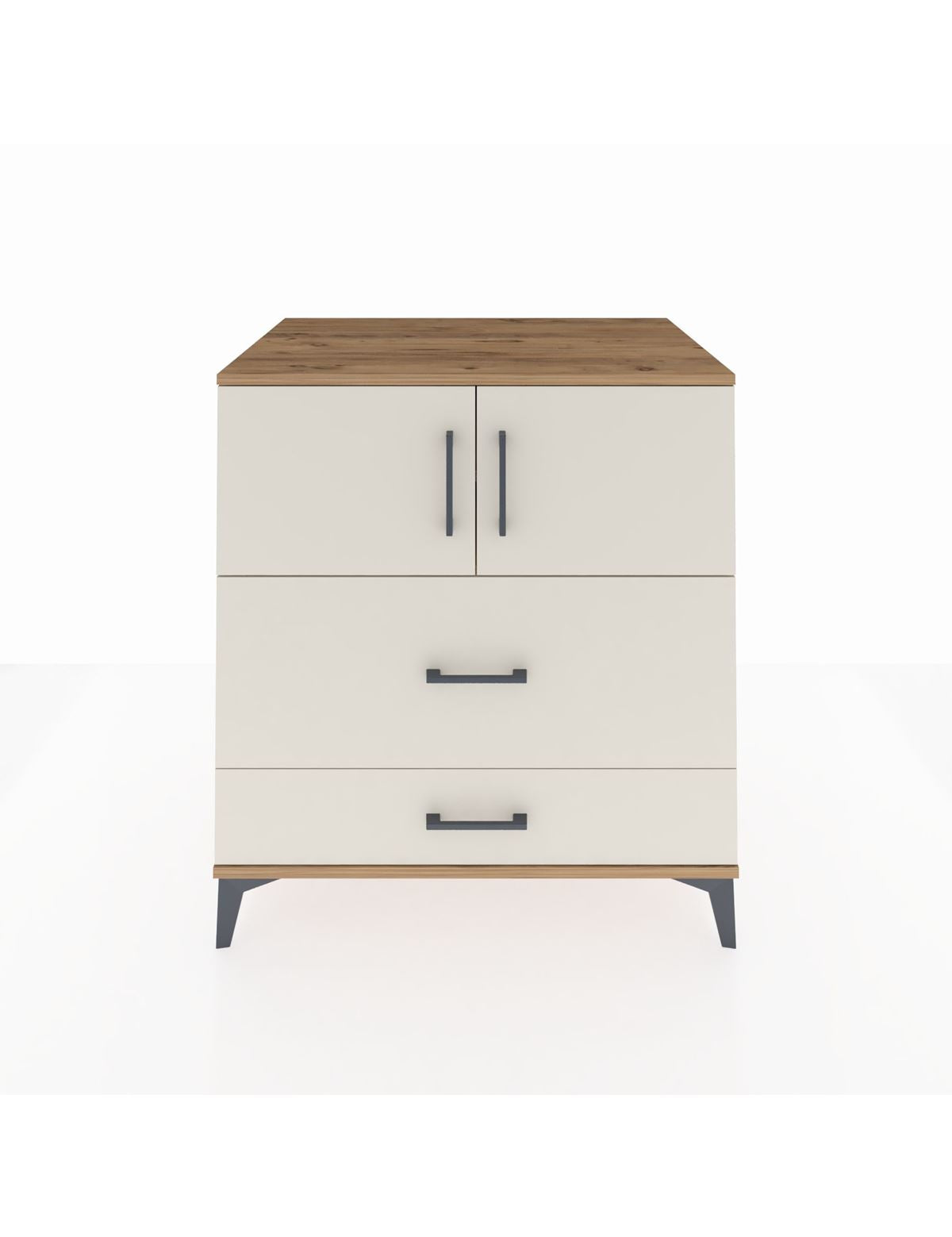 Kronos Şifonyer 2 Raflı 2 Çekmeceli 2 Kapaklı 88x59x96 - S70M055V7C