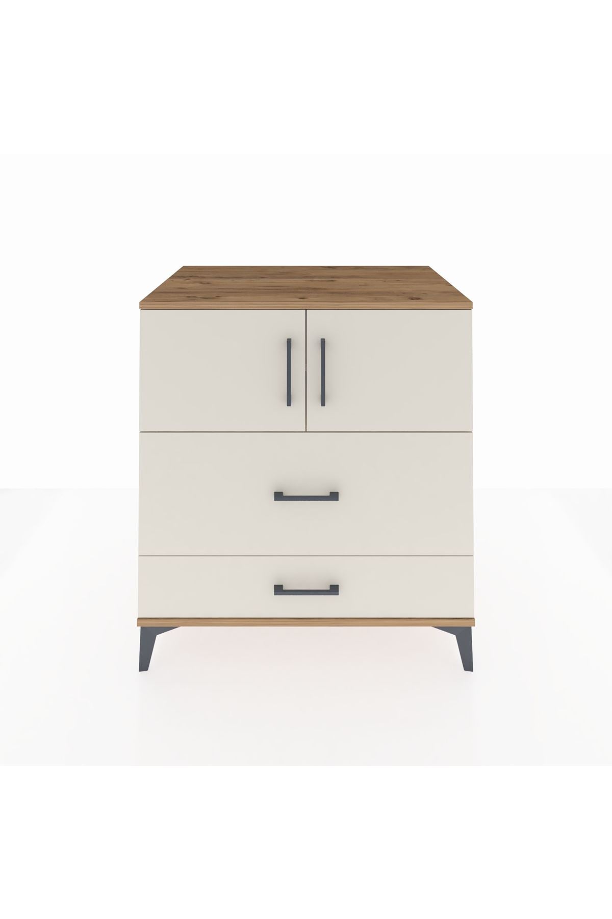 Kronos Şifonyer 2 Raflı 2 Çekmeceli 2 Kapaklı 88x59x96 - S70M055V7C