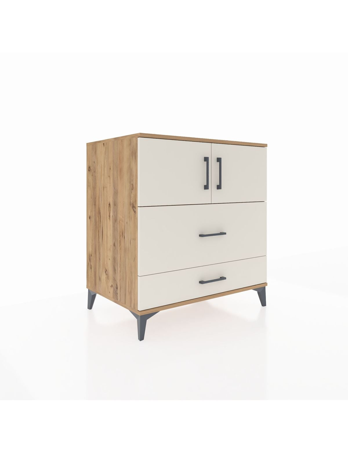 Kronos Şifonyer 2 Raflı 2 Çekmeceli 2 Kapaklı 88x59x96 - S70M055V7C
