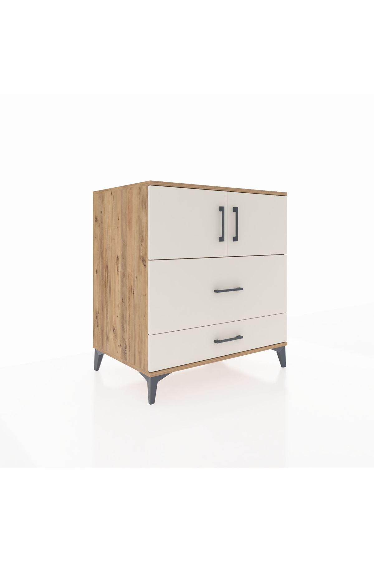 Kronos Şifonyer 2 Raflı 2 Çekmeceli 2 Kapaklı 88x59x96 - S70M055V7C