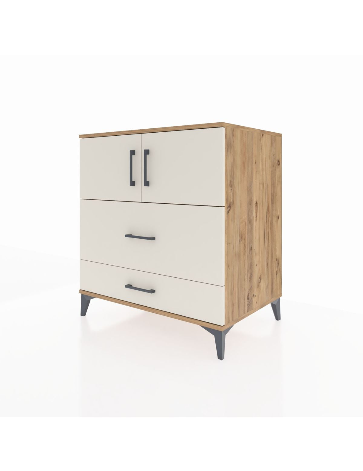 Kronos Şifonyer 2 Raflı 2 Çekmeceli 2 Kapaklı 88x59x96 - S70M055V7C