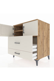 Kronos Şifonyer 2 Raflı 2 Çekmeceli 2 Kapaklı 88x59x96 - S70M055V7C