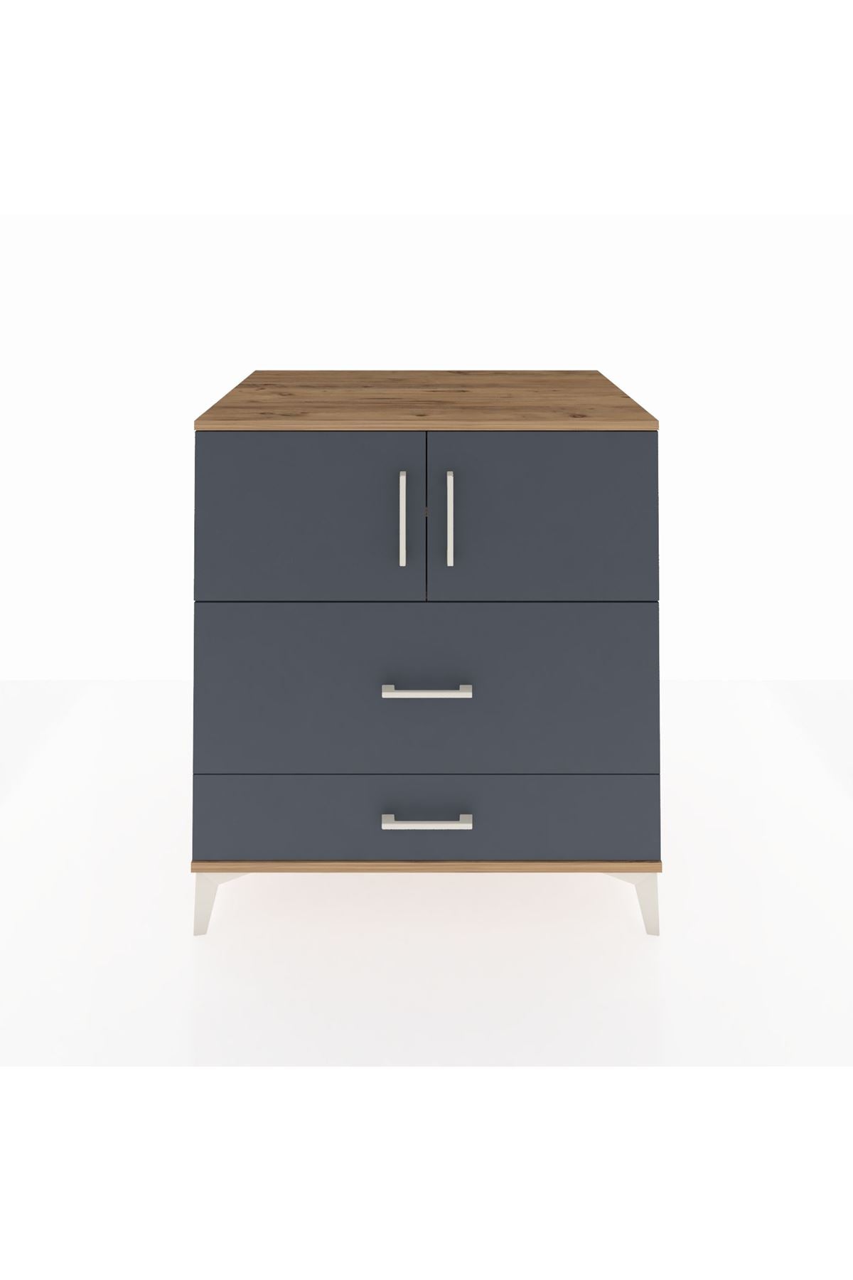 Kronos Şifonyer 2 Raflı 2 Çekmeceli 2 Kapaklı 88x59x96 - S70M055V8C