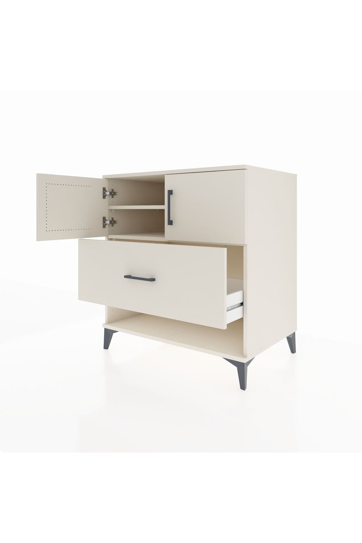 Kronos Şifonyer 2 Raflı Tek Çekmeceli 2 Kapaklı 88x59x96 - S70M056V1C
