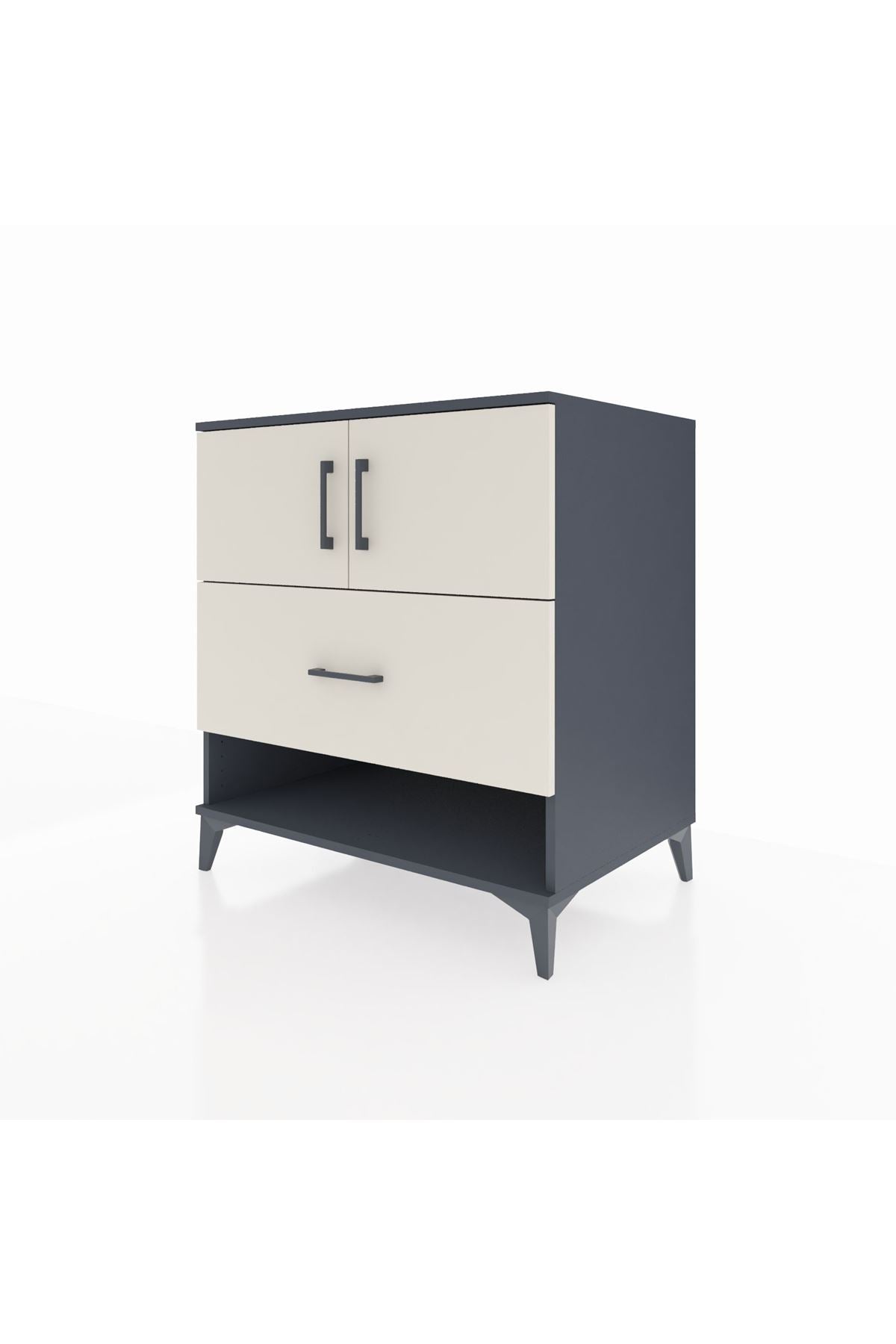 Kronos Şifonyer 2 Raflı Tek Çekmeceli 2 Kapaklı 88x59x96 - S70M056V4C