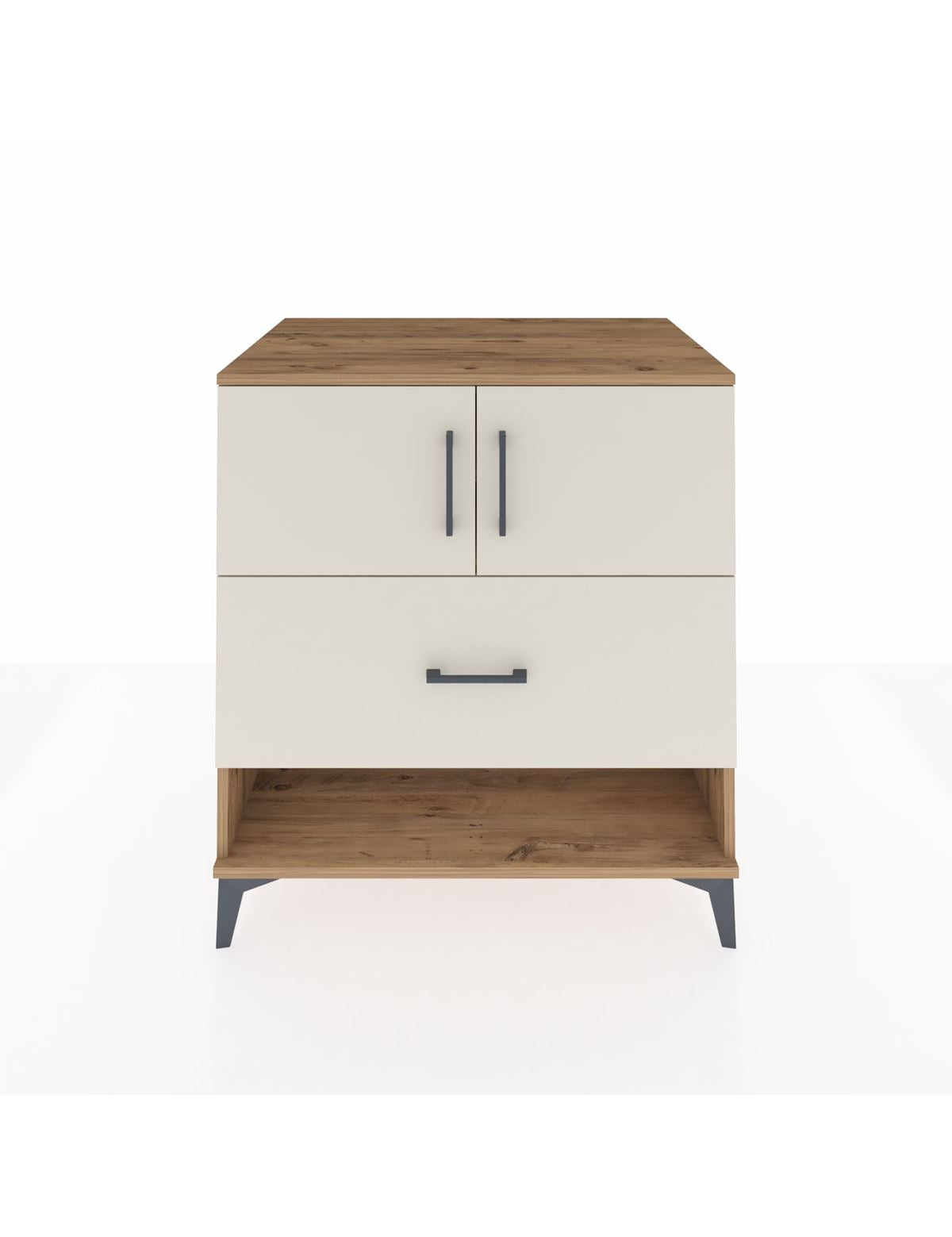 Kronos Şifonyer 2 Raflı Tek Çekmeceli 2 Kapaklı 88x59x96 - S70M056V7C