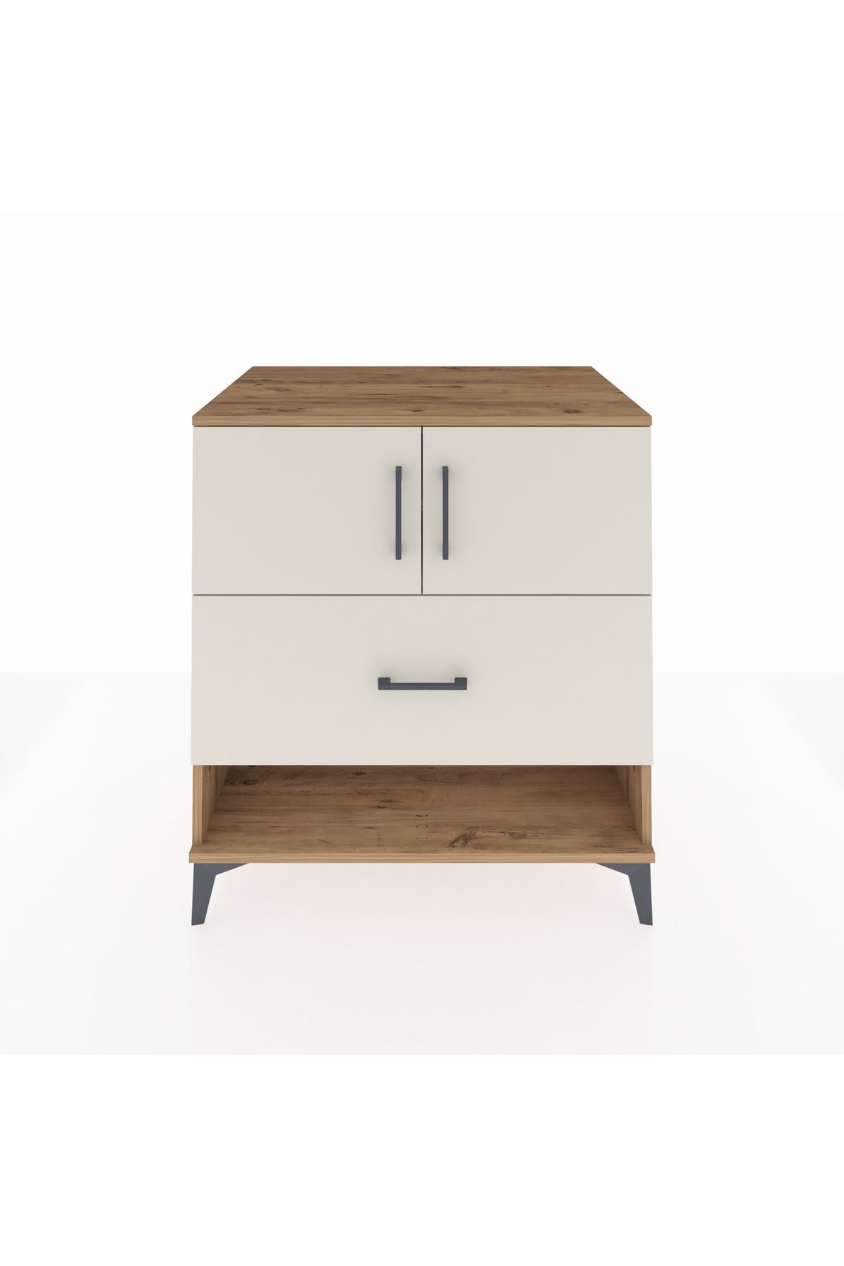 Kronos Şifonyer 2 Raflı Tek Çekmeceli 2 Kapaklı 88x59x96 - S70M056V7C