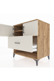 Kronos Şifonyer 2 Raflı Tek Çekmeceli 2 Kapaklı 88x59x96 - S70M056V7C