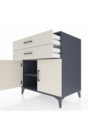 Kronos Şifonyer Tek Raflı 2 Çekmeceli 2 Kapaklı 88x59x96 - S70M057V4C