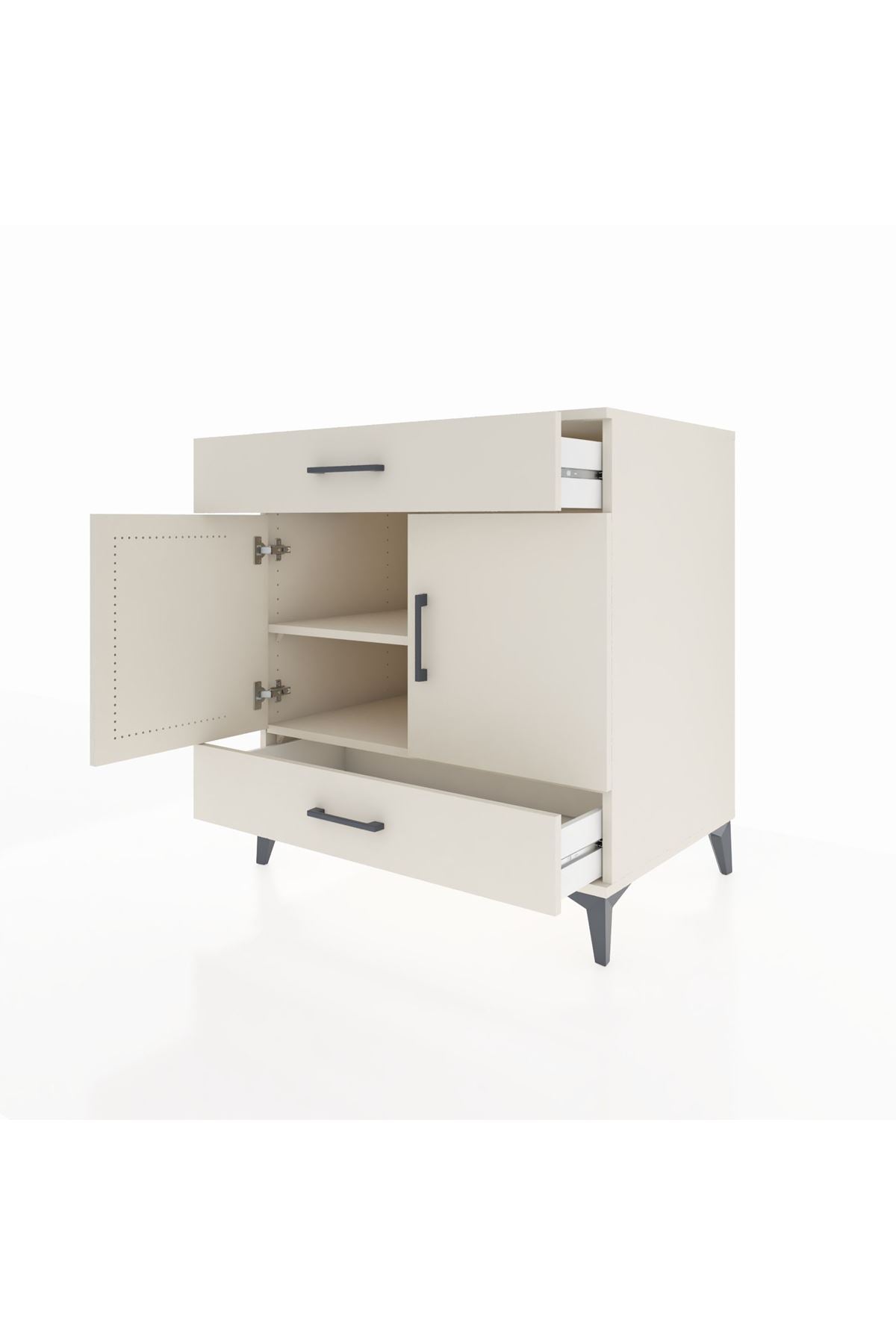 Kronos Şifonyer 2 Raflı 2 Çekmeceli 2 Kapaklı 88x59x96 - S70M058V1C