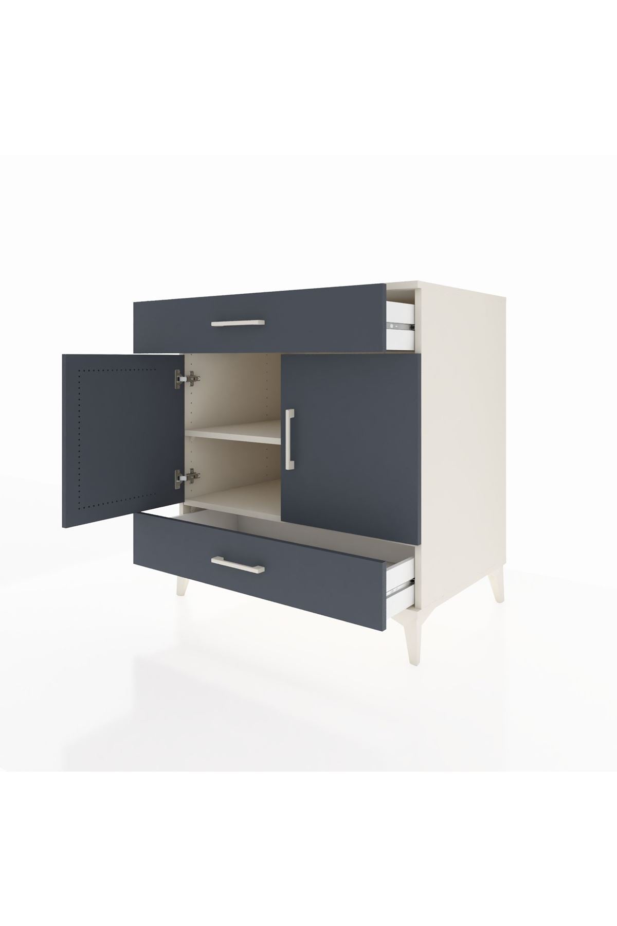 Kronos Şifonyer 2 Raflı 2 Çekmeceli 2 Kapaklı 88x59x96 - S70M058V2C