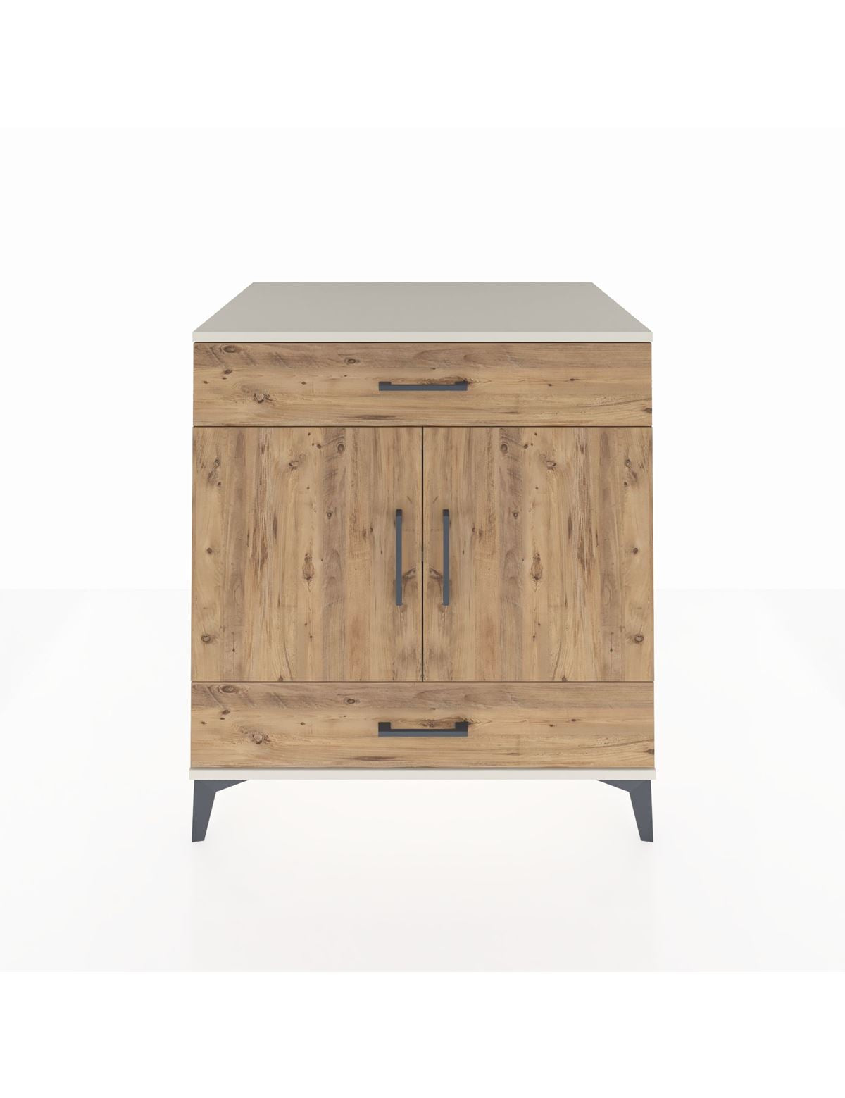 Kronos Şifonyer 2 Raflı 2 Çekmeceli 2 Kapaklı 88x59x96 - S70M058V3C