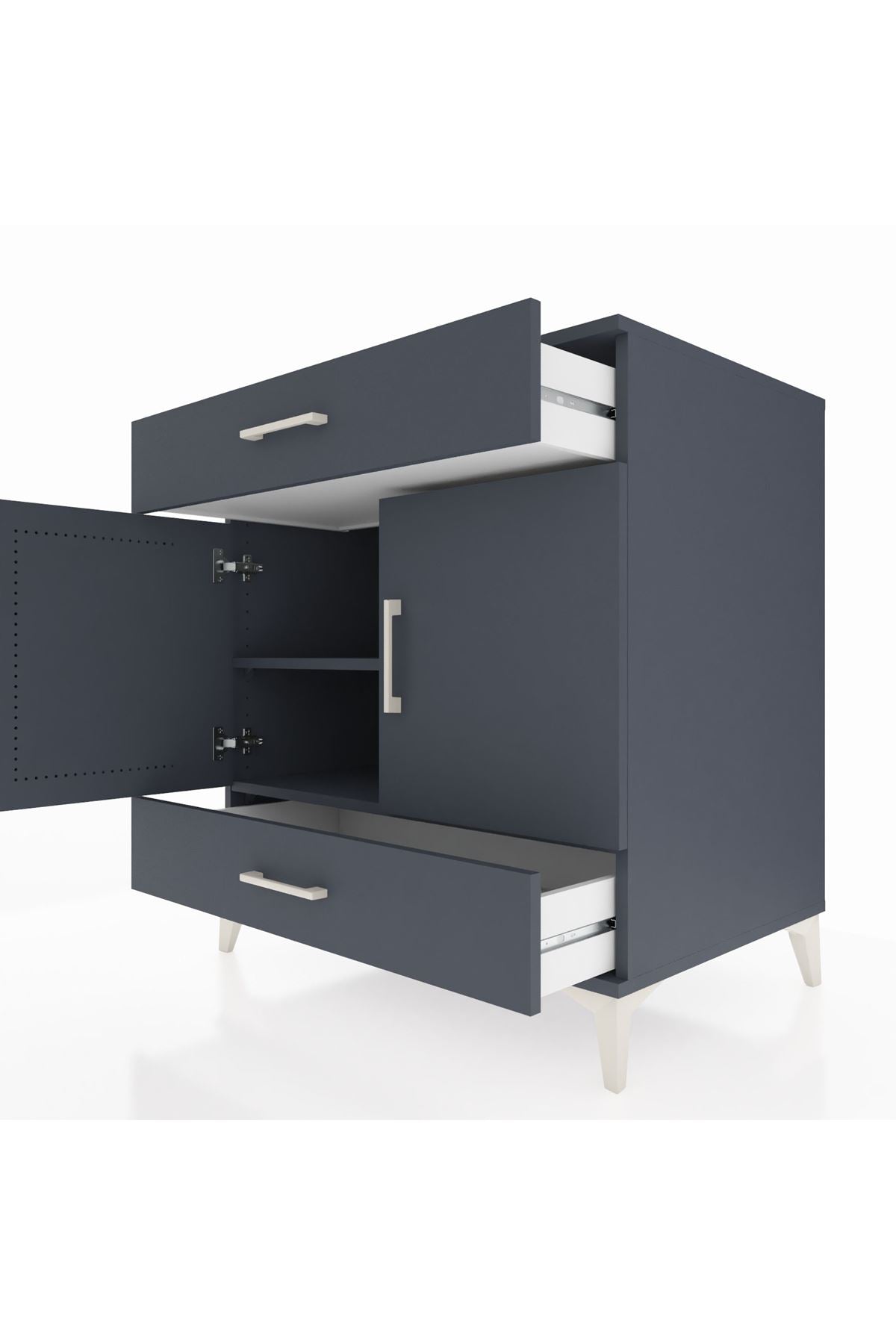 Kronos Şifonyer 2 Raflı 2 Çekmeceli 2 Kapaklı 88x59x96 - S70M058V5C