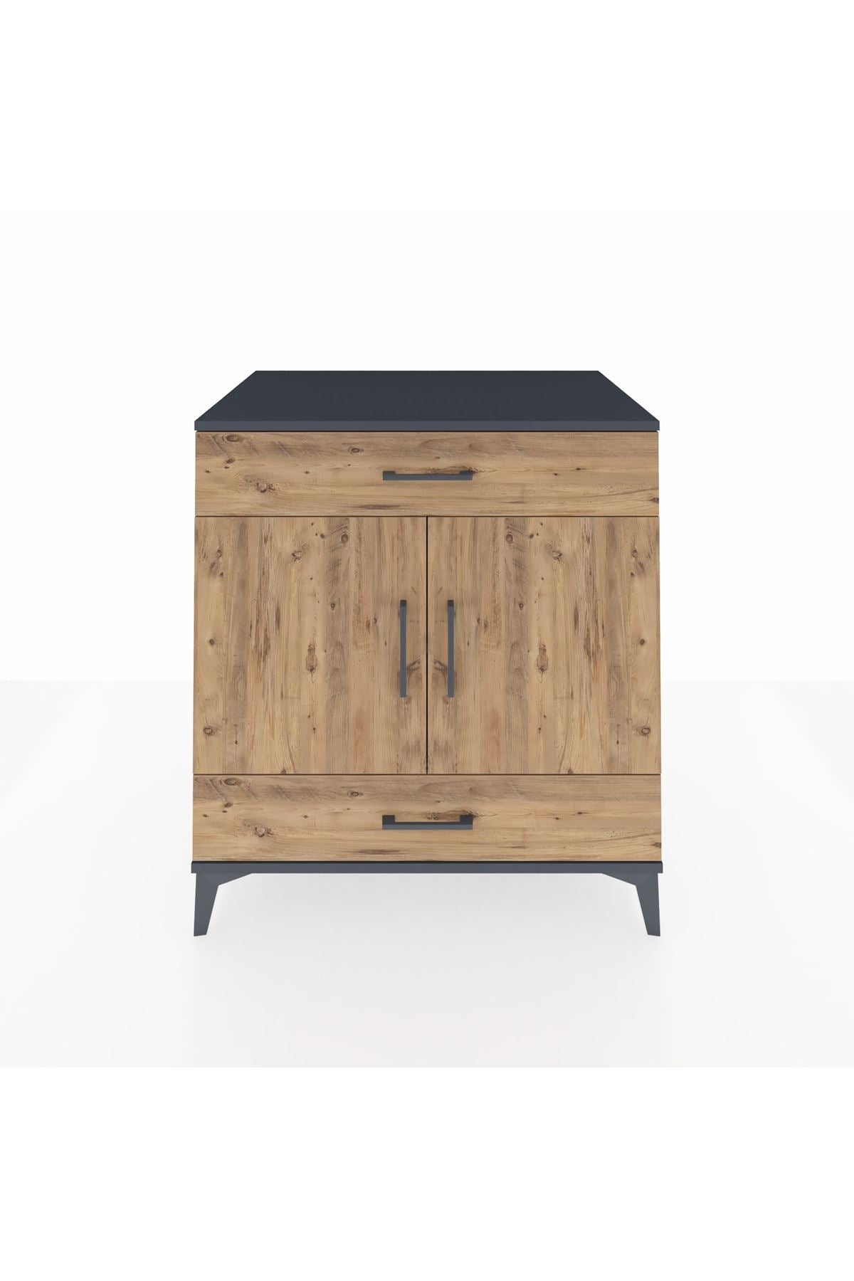 Kronos Şifonyer 2 Raflı 2 Çekmeceli 2 Kapaklı 88x59x96 - S70M058V6C