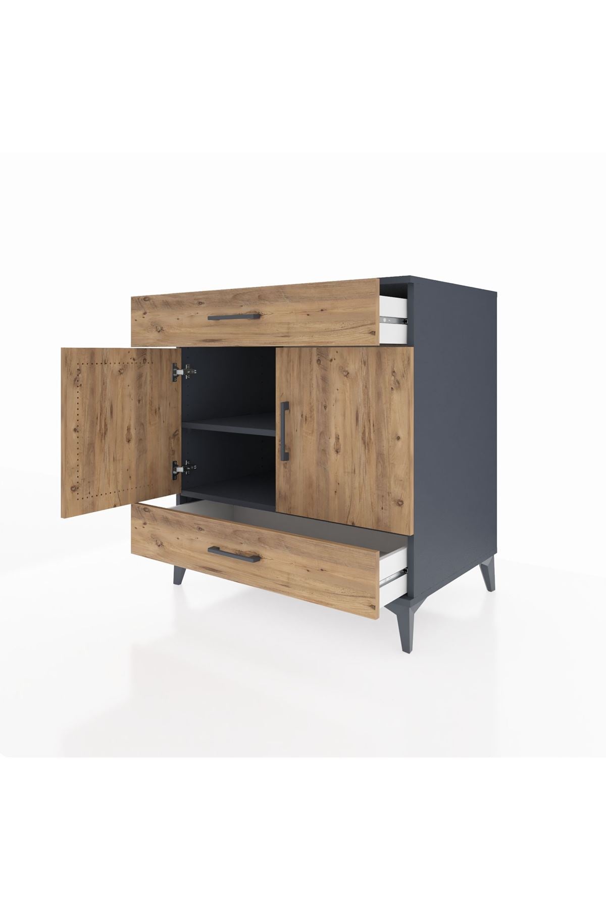 Kronos Şifonyer 2 Raflı 2 Çekmeceli 2 Kapaklı 88x59x96 - S70M058V6C