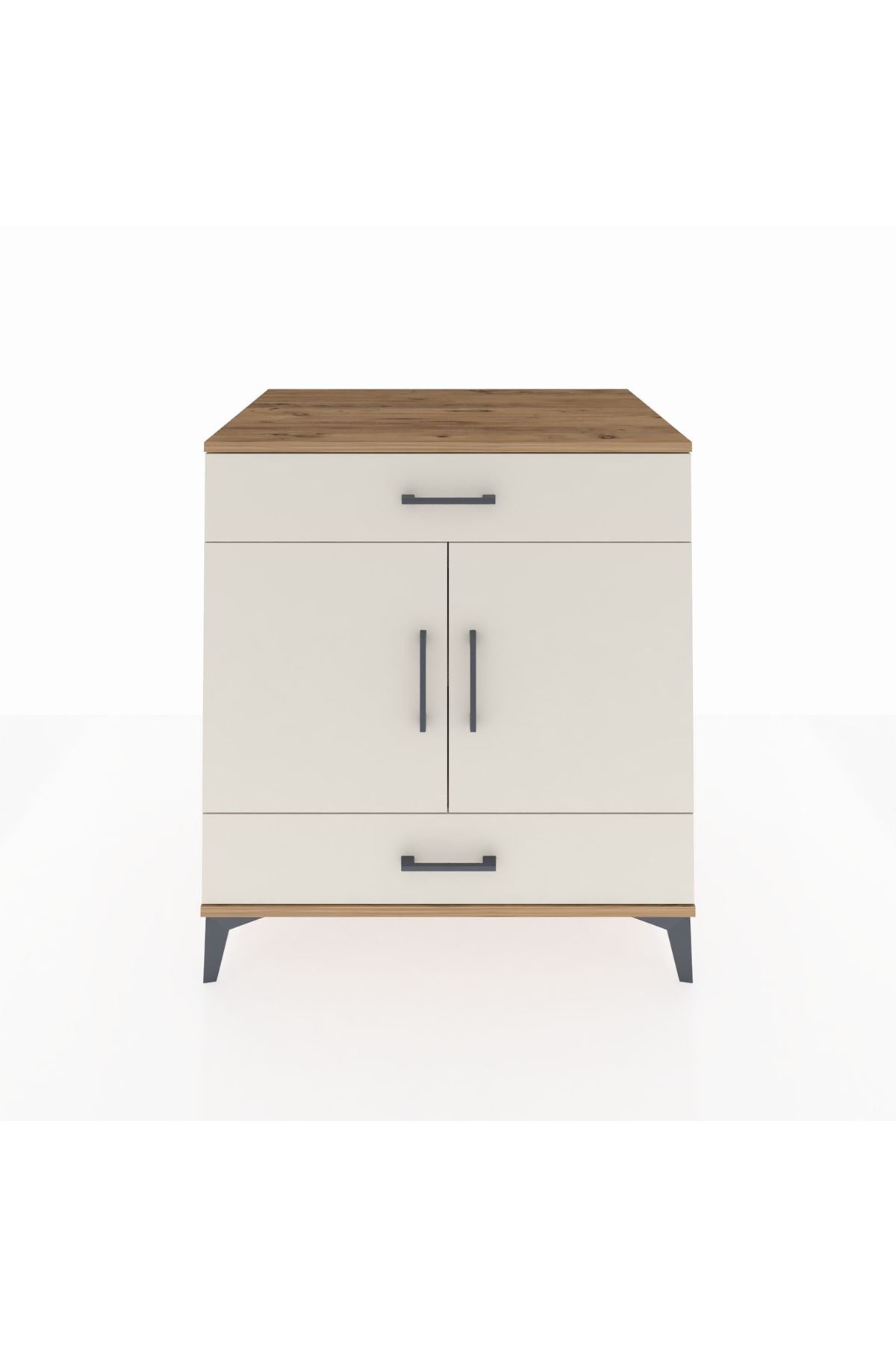 Kronos Şifonyer 2 Raflı 2 Çekmeceli 2 Kapaklı 88x59x96 - S70M058V7C