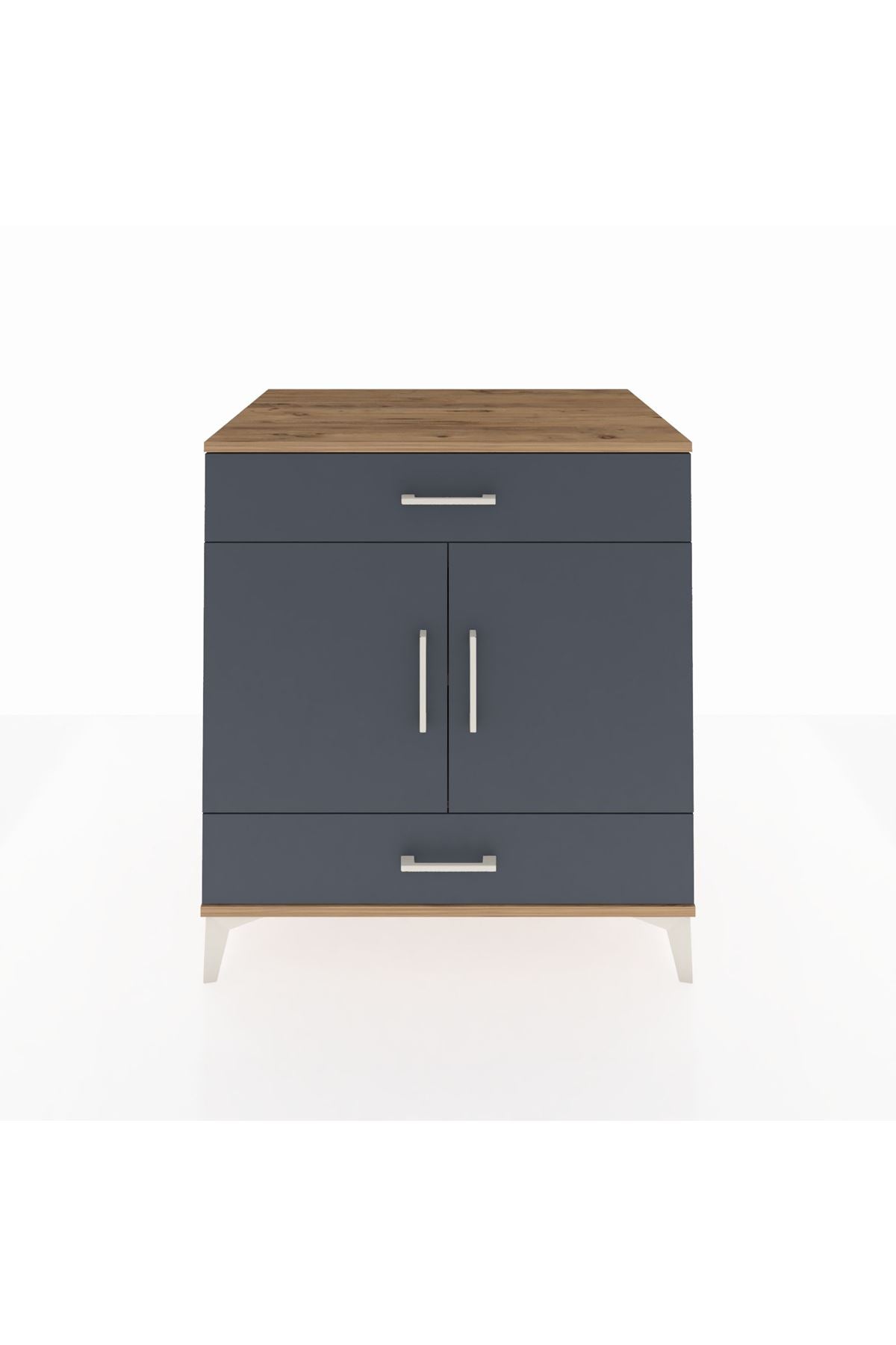 Kronos Şifonyer 2 Raflı 2 Çekmeceli 2 Kapaklı 88x59x96 - S70M058V8C