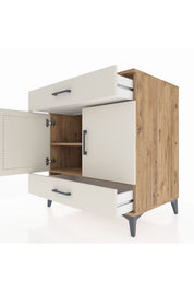 Kronos Şifonyer 2 Raflı 2 Çekmeceli 2 Kapaklı 88x59x96 - S70M058V7C