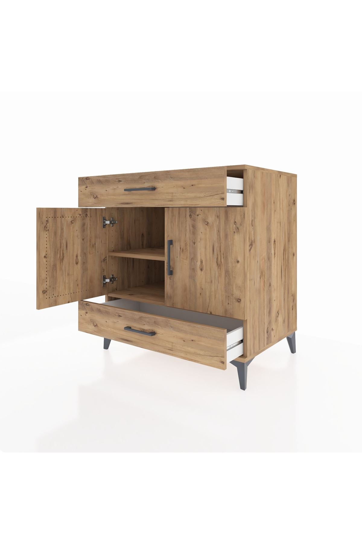 Kronos Şifonyer 2 Raflı 2 Çekmeceli 2 Kapaklı 88x59x96 - S70M058V9C