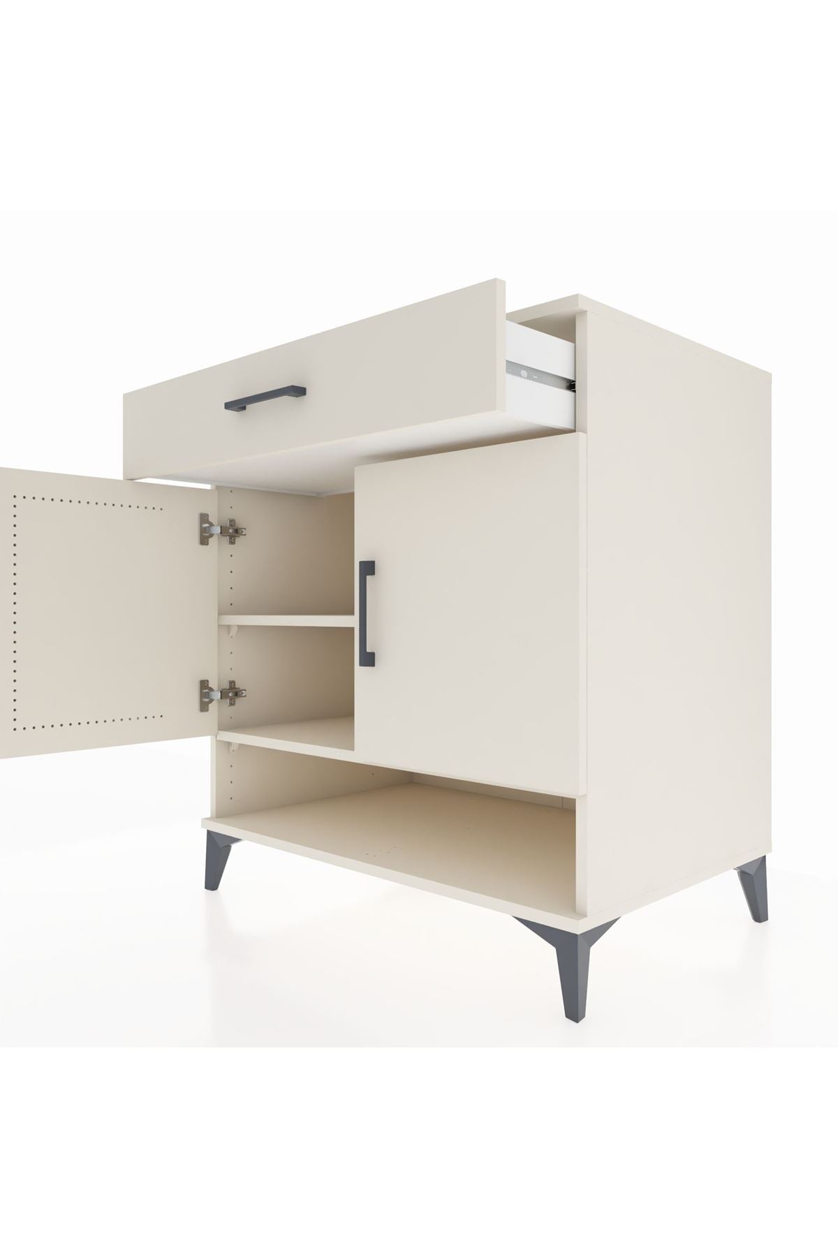 Kronos Şifonyer 2 Raflı Tek Çekmeceli 2 Kapaklı 88x59x96 - S70M059V1C