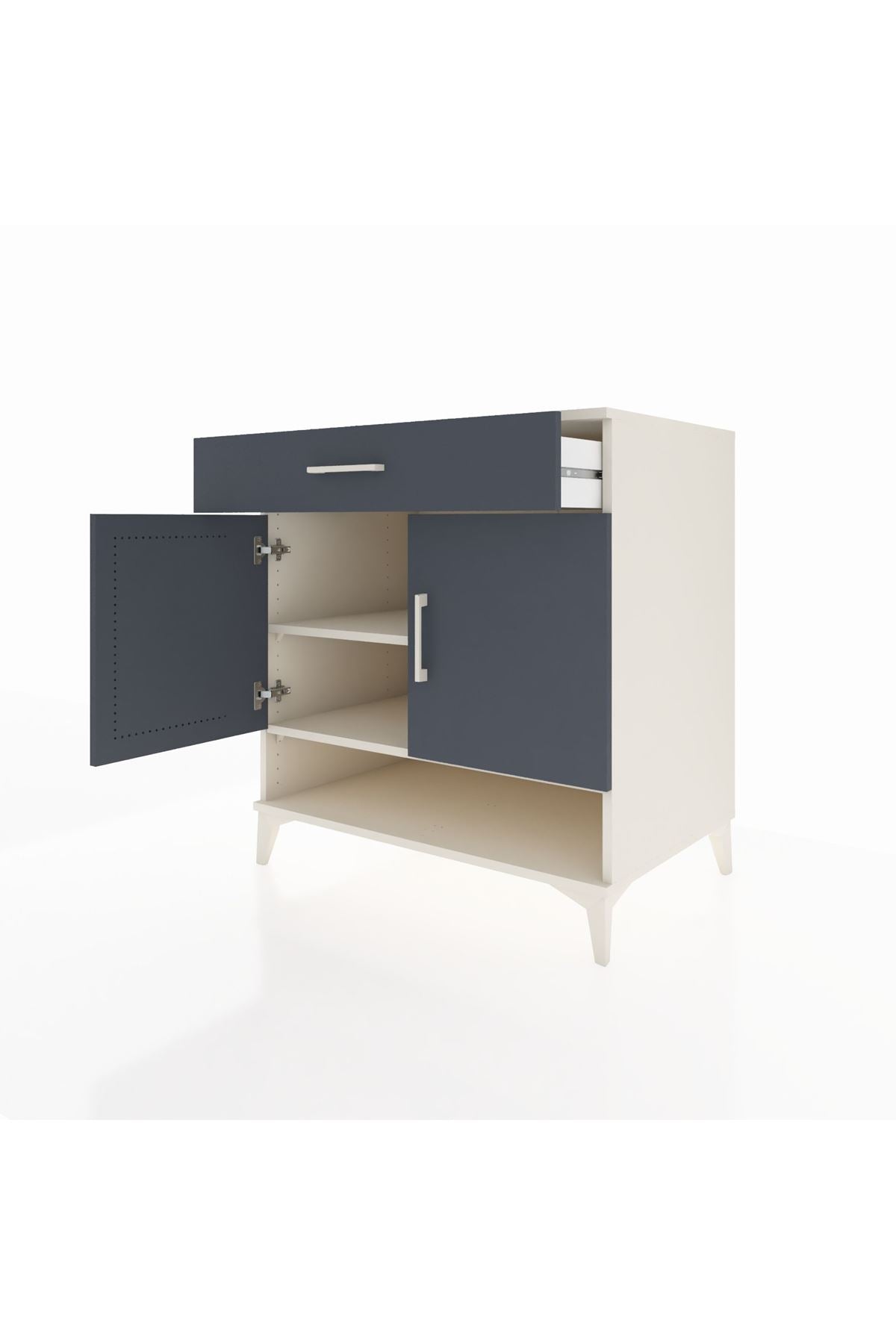 Kronos Şifonyer 2 Raflı Tek Çekmeceli 2 Kapaklı 88x59x96 - S70M059V2C