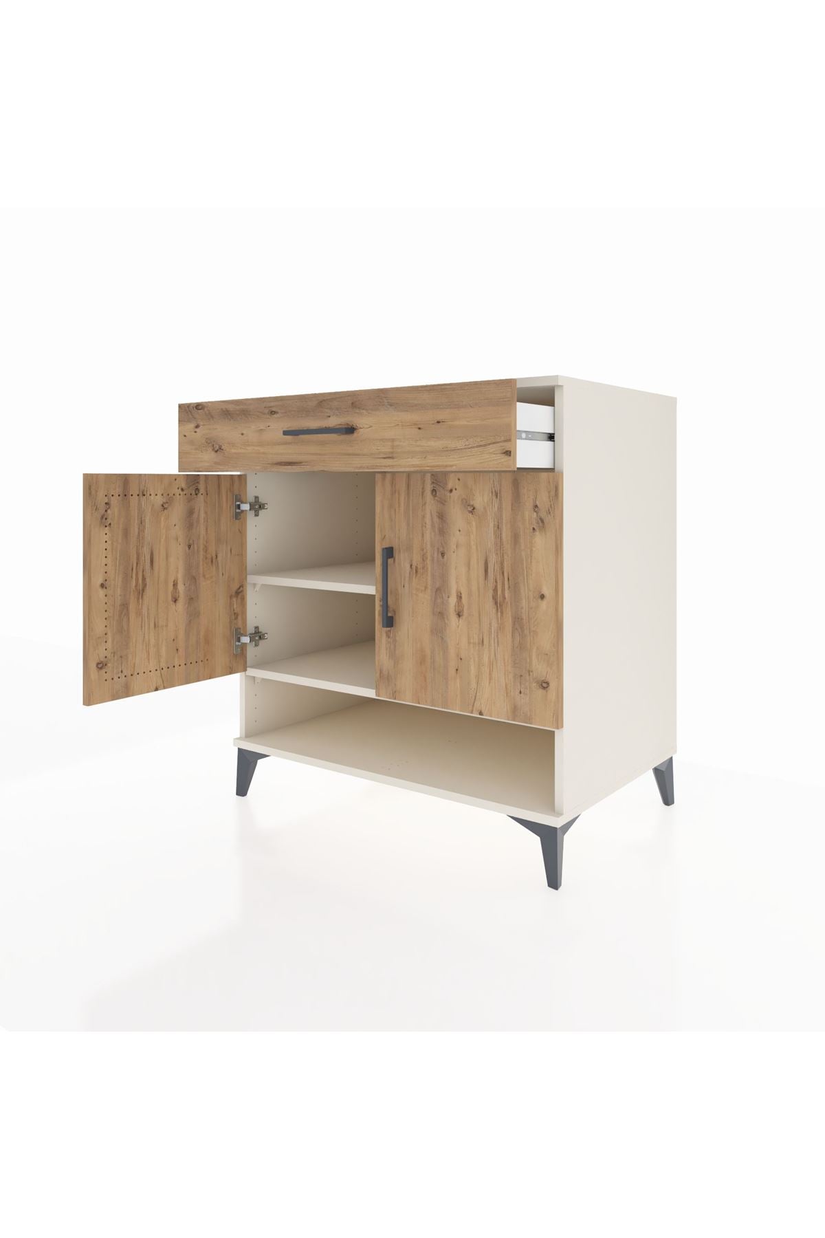 Kronos Şifonyer 2 Raflı Tek Çekmeceli 2 Kapaklı 88x59x96 - S70M059V3C