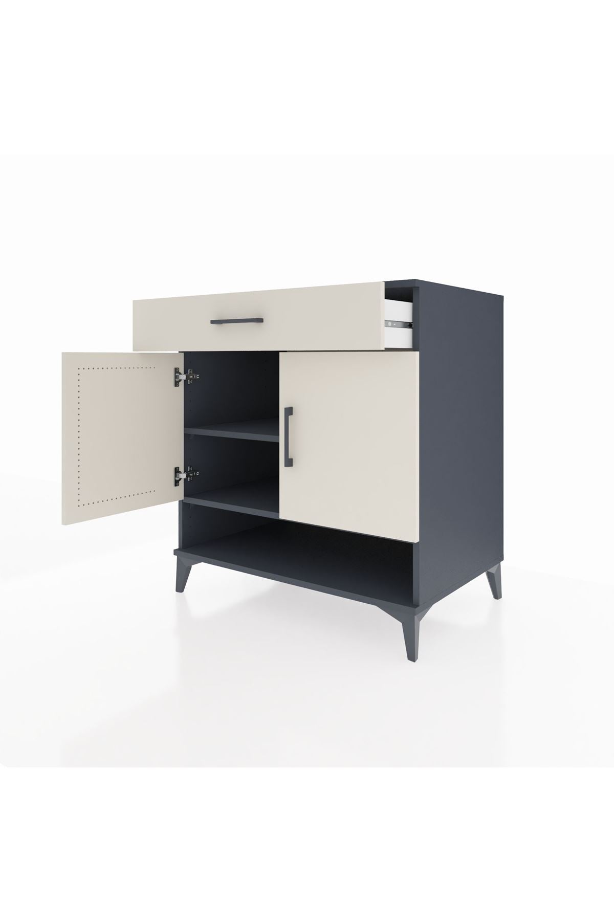 Kronos Şifonyer 2 Raflı Tek Çekmeceli 2 Kapaklı 88x59x96 - S70M059V4C
