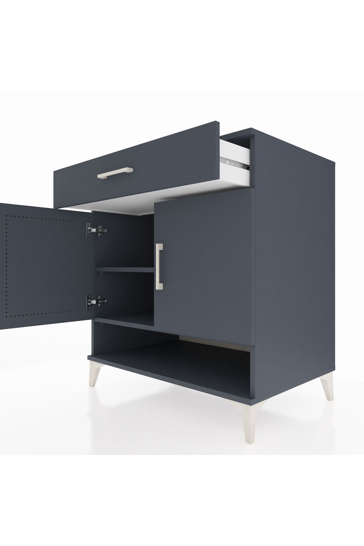 Kronos Şifonyer 2 Raflı Tek Çekmeceli 2 Kapaklı 88x59x96 - S70M059V5C
