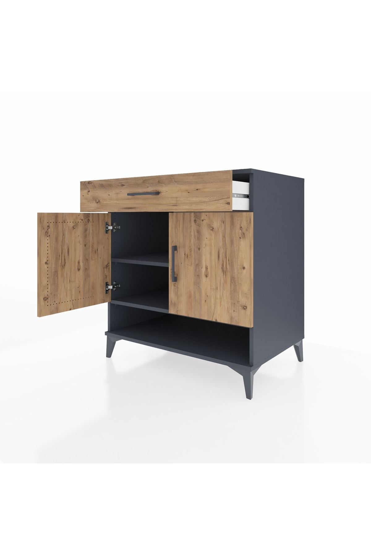 Kronos Şifonyer 2 Raflı Tek Çekmeceli 2 Kapaklı 88x59x96 - S70M059V6C