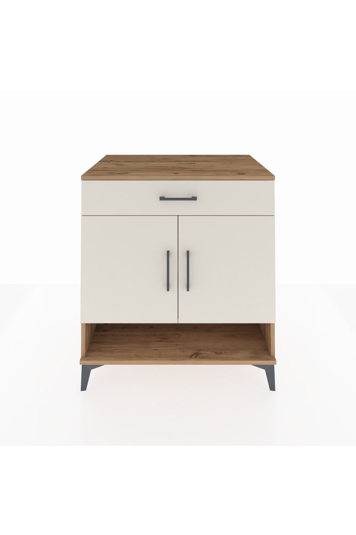 Kronos Şifonyer 2 Raflı Tek Çekmeceli 2 Kapaklı 88x59x96 - S70M059V7C
