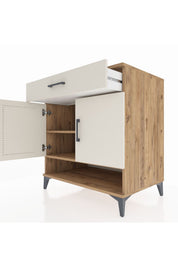 Kronos Şifonyer 2 Raflı Tek Çekmeceli 2 Kapaklı 88x59x96 - S70M059V7C