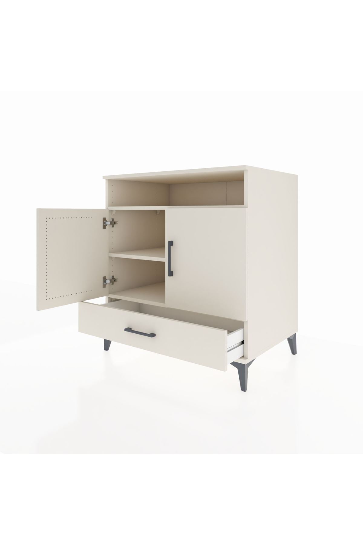 Kronos Şifonyer 3 Raflı Tek Çekmeceli 2 Kapaklı 88x59x96 - S70M060V1C