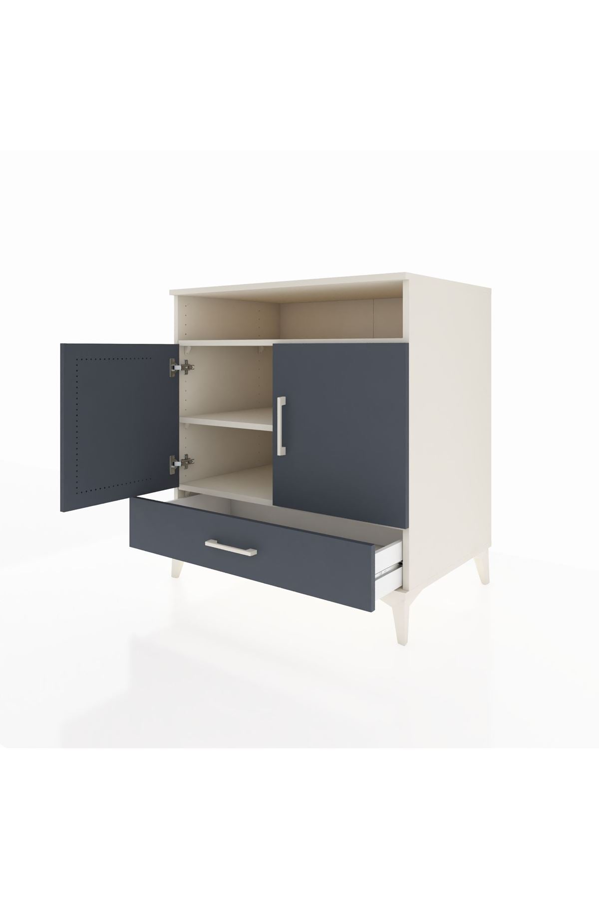 Kronos Şifonyer 3 Raflı Tek Çekmeceli 2 Kapaklı 88x59x96 - S70M060V2C