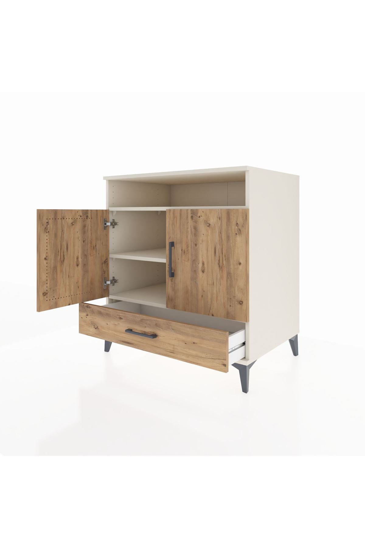 Kronos Şifonyer 3 Raflı Tek Çekmeceli 2 Kapaklı 88x59x96 - S70M060V3C
