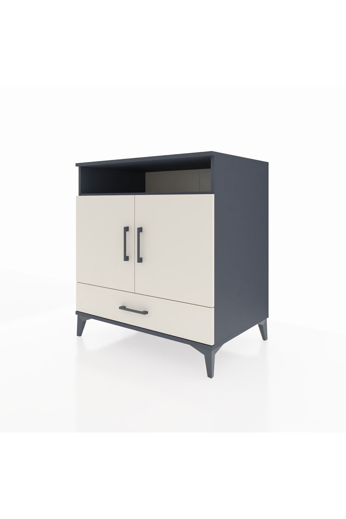 Kronos Şifonyer 3 Raflı Tek Çekmeceli 2 Kapaklı 88x59x96 - S70M060V4C